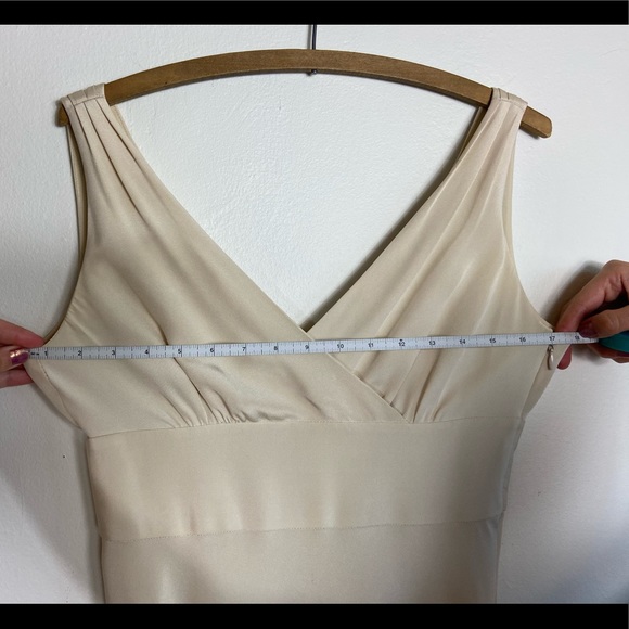 J.Crew Champagne Silk Vneck Sophia dress 8P - Picture 15 of 15